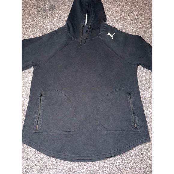 Puma Unisex Pullover Black Hoodie - Size Medium - Picture 2 of 9
